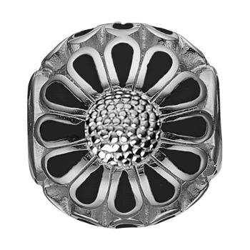 Christina Collect 925 Sterling Silver Black Daisy Daisy with Black Enamel, Model 623-S30Black